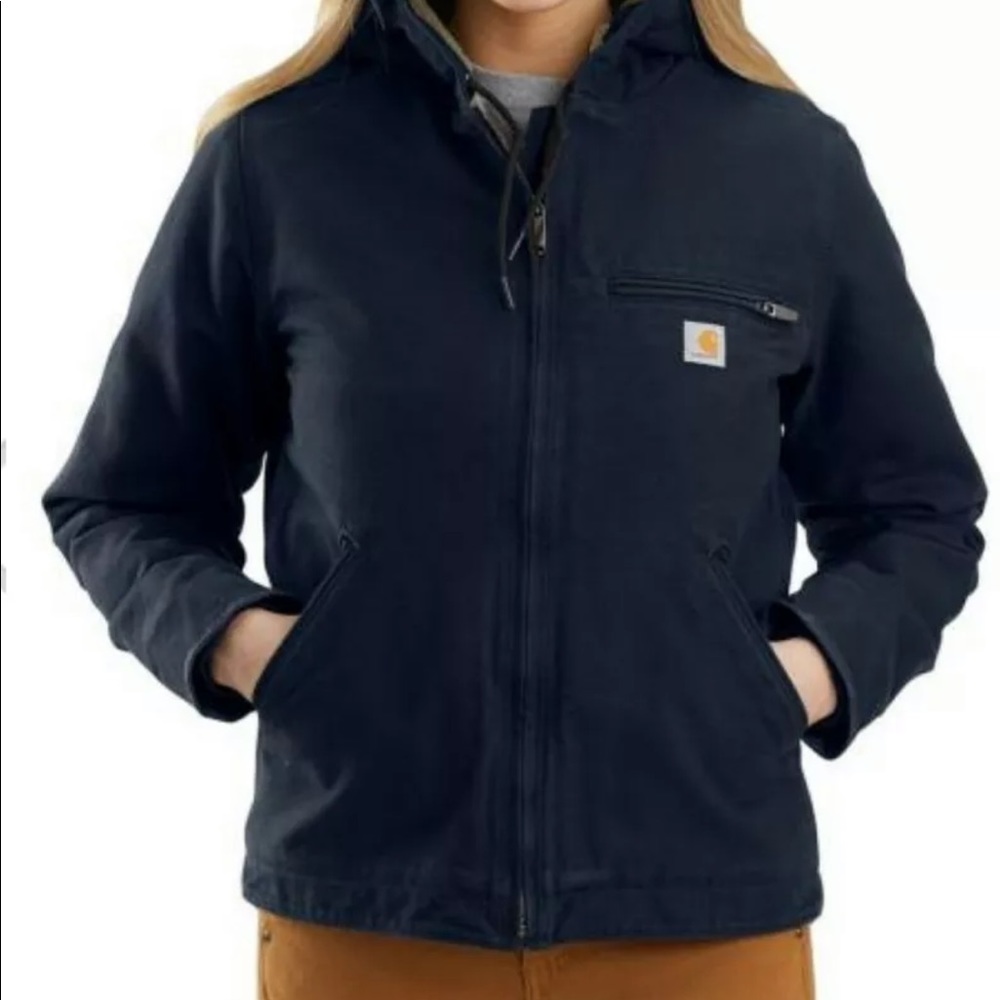 Carhartt women's washed duck sherpa-lined jacket
